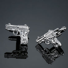 Load image into Gallery viewer, Brand new Fashion design men's French shirt Cufflinks button gold silver anchor rudder pistol bullet aircraft modeling Cufflinks