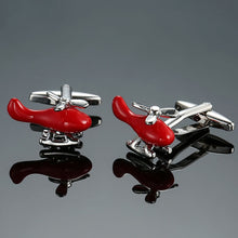 Load image into Gallery viewer, Brand new Fashion design men's French shirt Cufflinks button gold silver anchor rudder pistol bullet aircraft modeling Cufflinks