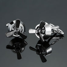 Load image into Gallery viewer, Brand new Fashion design men's French shirt Cufflinks button gold silver anchor rudder pistol bullet aircraft modeling Cufflinks