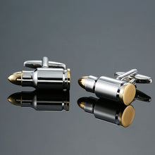 Load image into Gallery viewer, Brand new Fashion design men's French shirt Cufflinks button gold silver anchor rudder pistol bullet aircraft modeling Cufflinks