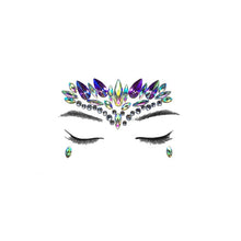 Load image into Gallery viewer, Temporary Crystal Face Eye Tattoo Stickers 3D Glitter Face Gems Jewels Sticker Eyebrow Music Festival Body Art Diamond Tattoo